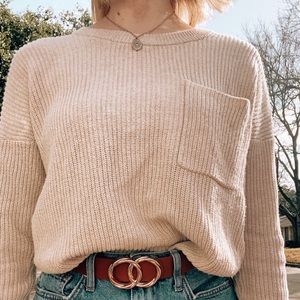 knit sweater with pocket!